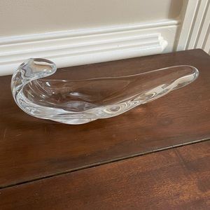 Mid-Century Modern Art Glass Wave Dish from Schneider France Cristellerie